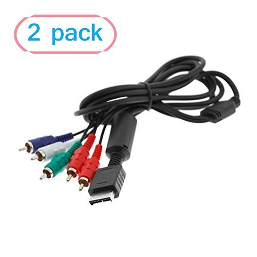 Playstation 3 And Playstation 2 Cable Premium High Resolution Component Audio Video Cable - 2 Pack