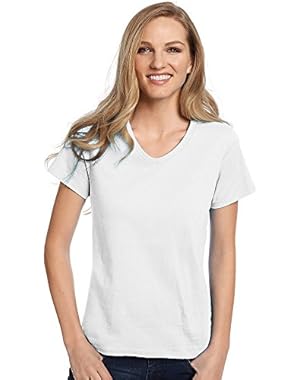 Hanes Ladies 5.2 oz. ComfortSoft V-Neck Cotton T-Shirt