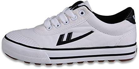 FloraFox Kids Classic Lightweight Athletic Running Outdoor Soccer Shoe White 38