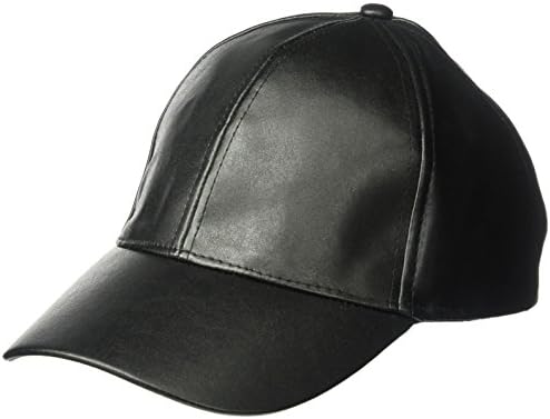 NYC Underground Women's Vegan Leather Baeball Cap, Black, One Size