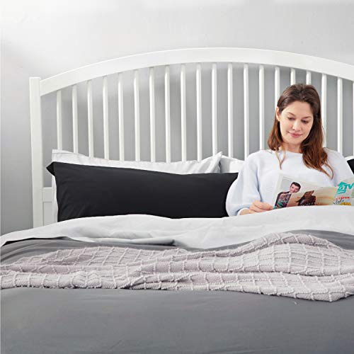 Bedsure Black Body Pillow Cover, Black Body Pillow Case Super Soft and