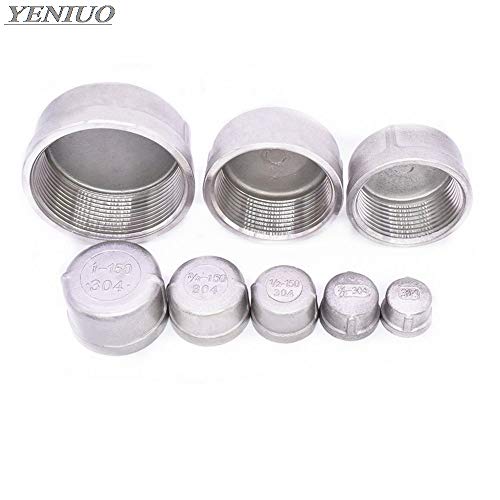 Maslin 304 stainless steel inner silk tube cap/head/tube plug pipe fittings 1/8" 1/4" 3/8" 1/2" 3/4" 1" 1-1/4" 1-1/2" Female Thread - (Thread Specification: DN15) - Thumbnail 3