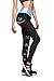 Lady Queen Women's Cheshire Cat Printed Tight Stretch Sport Legging Pants M Black
