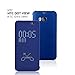 Original Ultra Slim Dot View Flip Smart Multi-Function Case Cover for HTC One M8 (Blue)