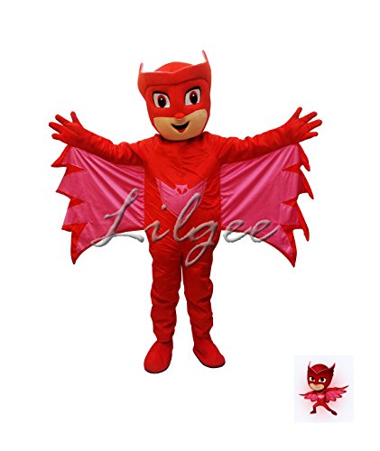 PJ Masks Owlette Adult Mascot Costume For Birthday Party Event Boy Girl Baby Adult Size Halloween
