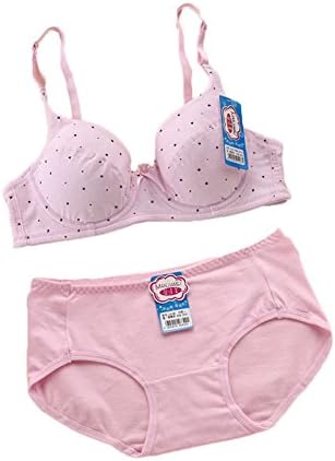 MANJIAMEI Young Girl Training Rim Thin Cup Bra And Matching Bra Set