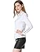 Allegra K Women's Button Down Long Sleeve Casual Office Work Ruched Shirt White XL (US 18)