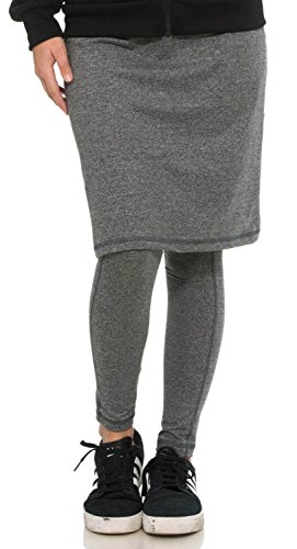 Undercover Activewear Ladies Heather Grey Skirt with Attached Leggings XS