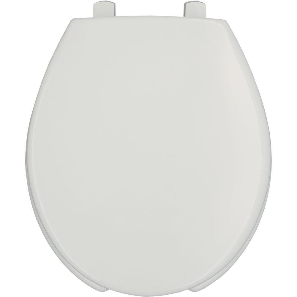 Bemis 7750TDG 000 Hospitality Plastic Round Toilet Seat, White