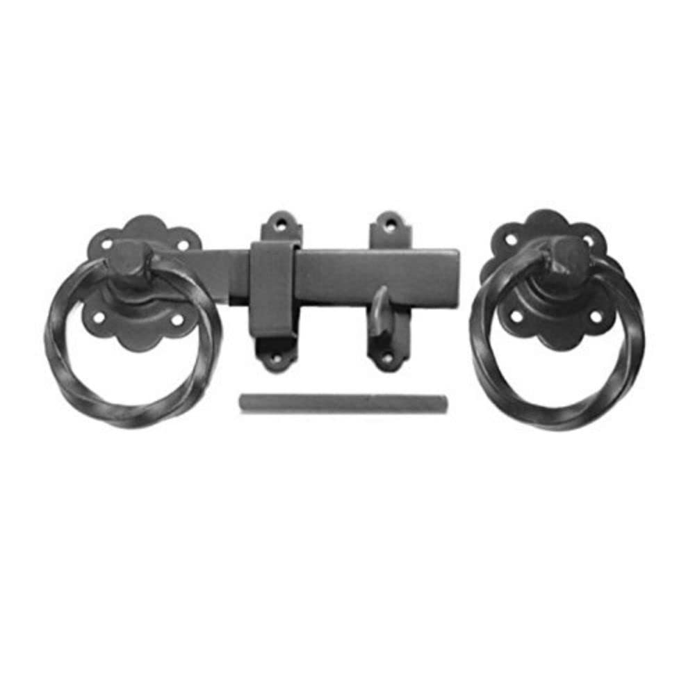 Merriway BH01853 Black 150mm-1 Pcs Twisted Ring Latch 150mm