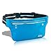 Fitter's Niche UltraSlim Fanny Waist Pack Men Women – Water Resistant Bag, Reflective Elastic Belt – Fit 24 to 43inch Waists, Holds Phones up to 6.7inch – Ideal for Running Hiking Riding CoastBlue