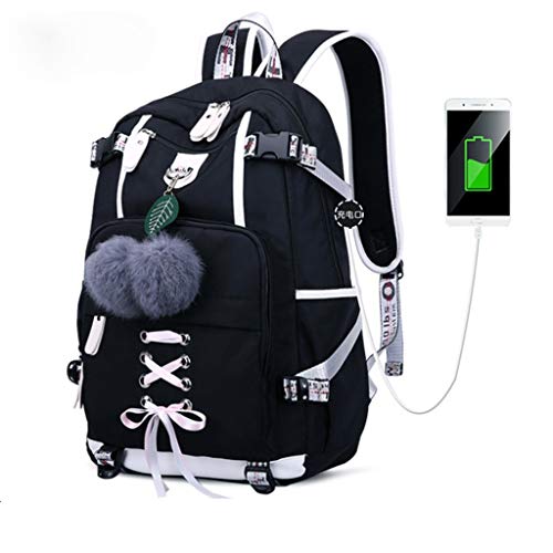 Mochilas Escolares Juveniles Mochila，Escolar Niña Mochilas Colegio Instituto  Chica Estampado Mochilas con USB，para… – Transvizualia.com