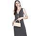 Women's Classic Envelope Evening Bag, WALLYN'S Wedding Prom Party Clutch Suede Velvet Handbag Purse (Beige)