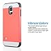 ULAK Galaxy S5 Case, Knox Armor Slim Dual Layer Hybrid PC TPU Protective Case Grip Cover for Samsung Galaxy S5 / Galaxy SV/Galaxy S V/Galaxy i9600 Coral Pink/Gray