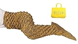 Sun Cling Crochet Mermaid Tail Blanket with Sleeping Bags, 70.7x35.4 - Yellow