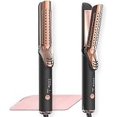 Upgraded 360&deg; Airflow Styler Curling Iron - Keratin Hair Straightener and Curler 2 in 1