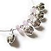 Heather's cf 34 Pieces Silver Tone Ladybug Beads DIY Charms Pendants 15X10mm