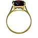 Galaxy Gold GG 14k Solid Yellow Gold Ring with Natural Checkerboard Cut Garnet - Size 6.0