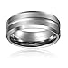 King Will CLASSIC 8mm High Polish/Matte Finish Men's Tungsten Ring Wedding Band Comfort Fit 11