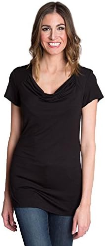 Udderly Hot Mama Chic Cowl Soft Drape Nursing and Pumping Top - Stylish, Simple and Discreet