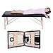 MaxKare Portable Massage Table 84'' Facial Spa Bed with Carrying Bag & Accessories, 2 Fold Extra Wide, Black.