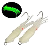 Goture Luminous Green Light Soft Fishing Lures 3.34” Trolling Squid Skirts for Tuna Marlin Wahoo