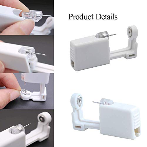 2 Pack Self Ear Piercing Gun Disposable Self Ear Piercing Kit Safety Earring