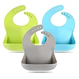 Silicone Bibs for Babies & Toddlers Set of