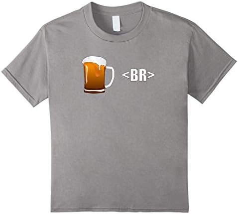 unisex-child Beer Break Funny HTML Coding T Shirt 6 Slate