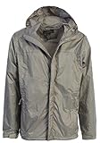 Gioberti Mens Waterproof Rain Jacket, Gray, L