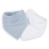 aden by aden + anais Bandana Bib, Solid Blue and White