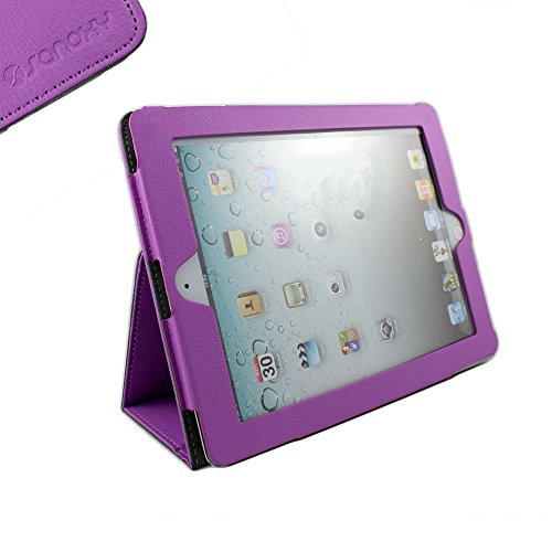 Sanoxy Slim Folio Folder PU Leather Stand Case for iPad 2/3/4 /ipad 2nd Generation, Purple (SANOXY-Folio-IPACS-PPL)