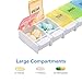 DANYING Large 7 Day Pill Organizer, Push Button Weekly Pill Box, Vitamin Pill Case, Pill Container