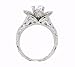 White / Rose / Yellow Gold Plated or Sterling Silver Hand Carved Vintage Inspired Blooming Rose Flower CZ Engagement Ring