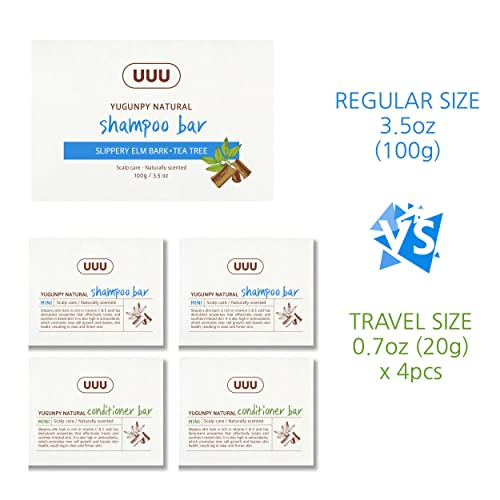 UUU Slippery elm bark & Tea tree natural detangling Shampoo and