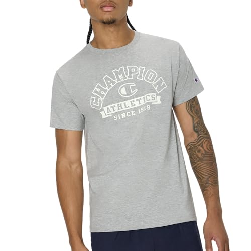 Champion Men's Short Sleeve Jersey Tee, New Manhattan Mist Heather, Medium