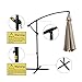 COBANA 10 Ft Patio Umbrella Offset Hanging Umbrella Outdoor Market Umbrella Garden Umbrella, 250g/sqm Polyester, Beige