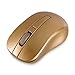 TONOR 2.4GHz Optical Wireless Mouse Portable Gaming Mice with USB 2.0 Receiver for PC Laptop Computer (Gold)