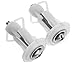 Micro Trader 2pcs Toilet Top Cover Lid Seat Fixings WC Blind Hole Fitting White Screws