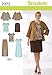Simplicity Jacket, Blouse, Dress or Top, and Pant Skirt Sewing Pattern for Women by Karen Z, Sizes 20W-28W