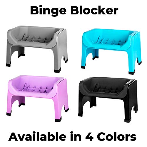 Fluff Trough Elevated Slow Feeder Dog Bowl Prevents Fast Eaters from