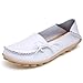 vaganana Women's Leather Loafers Wild Driving Casual Flats Shoes