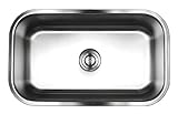 Contempo Living 18-960 30 inch 18 Gauge Stainless Steel Undermount Single Bowl Kitchen Sink 10 inch Deep,
