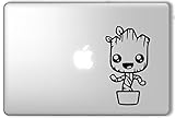 Cute Groot in a Pot Guardians of the Galaxy Marvel Superhero - Apple Macbook Laptop Vinyl Sticker Decal