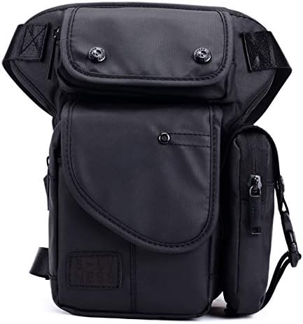 Xieben Outdoor Motorcycle Bike Drop Leg Bag for Men Women Thigh Waist Fanny Pack Mens Multi-Function Outdoors Travel Sports Riding Cycling Fishing Camping Hiking Black
