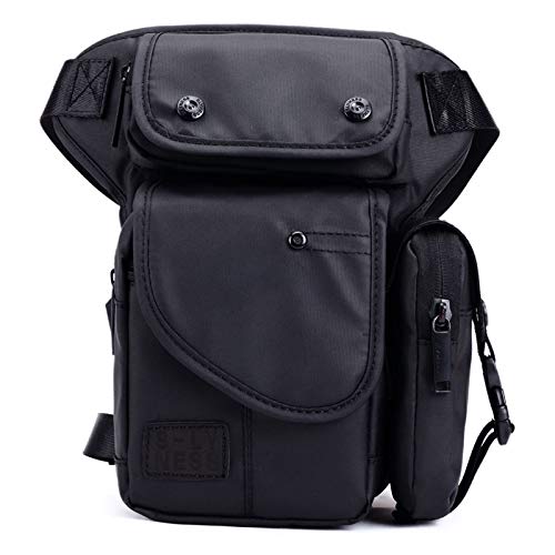 Xieben Outdoor Motorcycle Bike Drop Leg Bag for Men Women Thigh Waist Fanny Pack Mens Multi-Function Outdoors Travel Sports Riding Cycling Fishing Camping Hiking Black