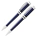Franklin Covey Freemont Translucent Royal Blue Ballpoint Pen & 0.9mm Pencil Set