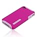 Incipio iPhone 4/4S SILICRYLIC Hard Shell Case with Silicone Core - 1 Pack - Carrying Case - Retail Packaging - Pink/Pink