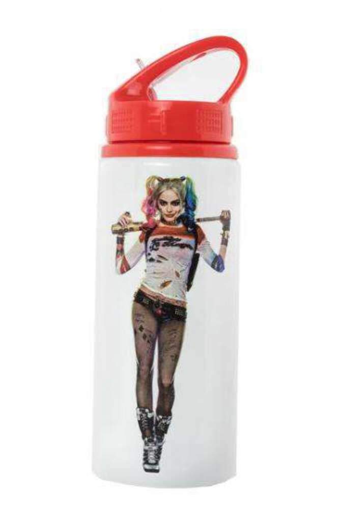 DC Comics Ltd, Suicide Squad, Harley Quinn, Aluminium Drink Bottle, Aluminum, Multi-Colour, 7.2 x 7.2 x 21.7 Cm