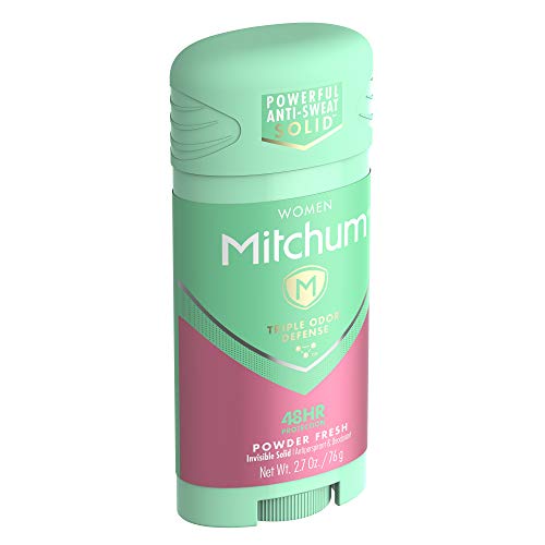 Mitchum Women Stick Solid Antiperspirant Deodorant, Powder Fresh, 2.7